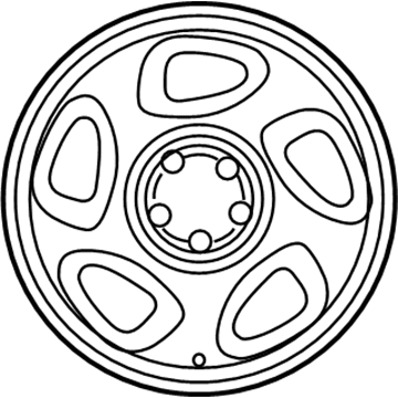 Ford 2L5Z-1007-BA Wheel, Alloy 2L5Z-1007-BA Ford Wheel, Alloy Illustration 1 of 1