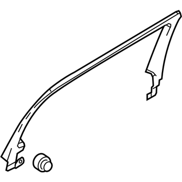 AE9Z-7425504-BB Ford Upper Molding, Passenger Side Illustration 1 of 1
