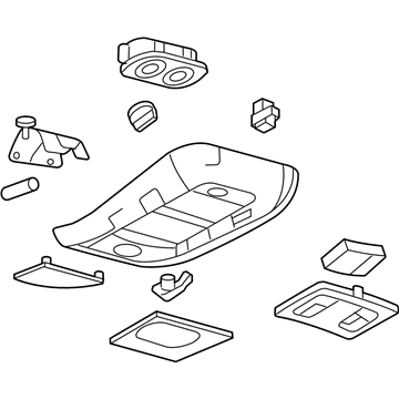 Ford 6L2Z-78519A70-HAB Overhead Console, Camel 6L2Z-78519A70-HAB Ford Overhead Console, Camel Illustration 1 of 1