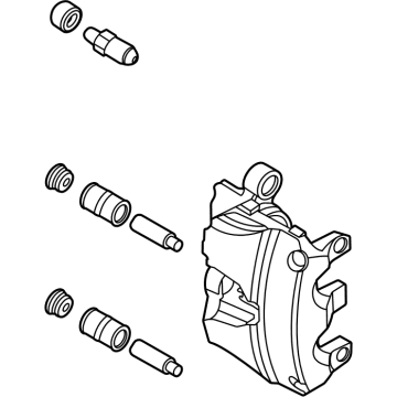 Ford JX6Z-2B120-T Caliper Assembly - Brake - Less Pad