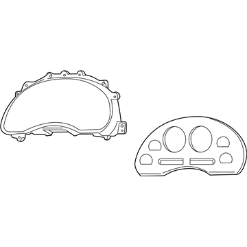 Ford XR3Z-10890-AA Mask - Fuel And Temperature Gauge