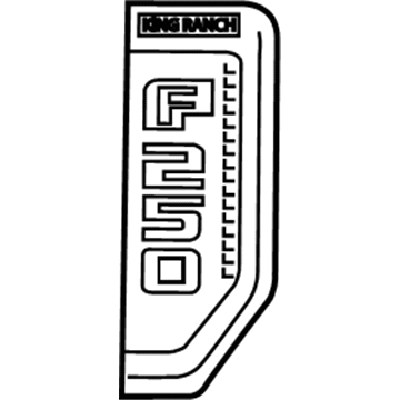 Ford HC3Z-16720-DA Name Plate