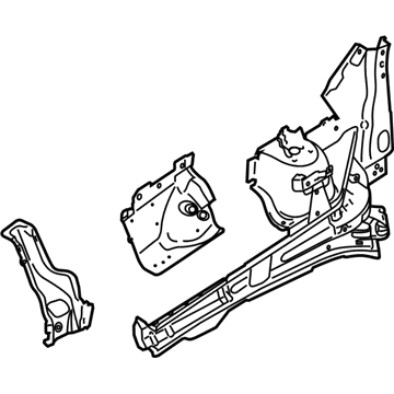 Lincoln DE9Z-16054-B Apron Assembly - Front Fender