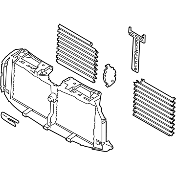 FL3Z-8475-F Ford Radiator Shutter Assembly, Front Upper Illustration 1 of 1