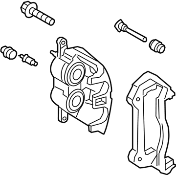 Ford FL3Z-2B120-C Caliper Assembly - Brake - Less Pad