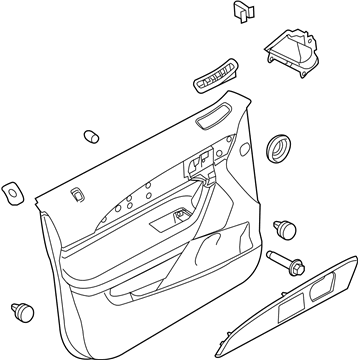 CA1Z-7823942-BB Ford Door Trim Panel, Lower Passenger Side Illustration 1 of 1