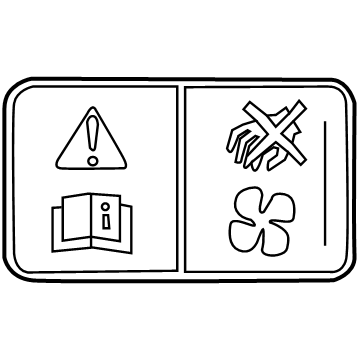 Ford XW4Z-8653-BA Decal - Radiator Fan Warning