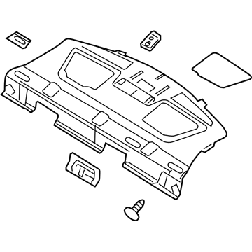 BE5Z-5446668-DC Ford Package Tray, Camel, Rear Illustration 1 of 1