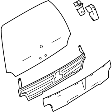 Lincoln 4C5Z-78422A12-AA Window Assembly - Back