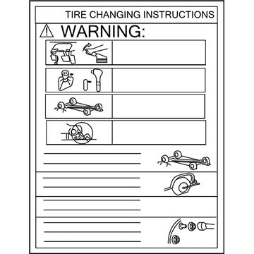 Ford 8C3Z-17A083-A Decal - Jack Operation