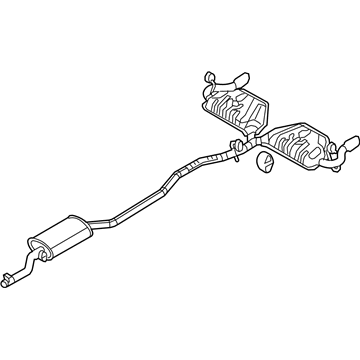 Ford 8T4Z-5230-A Muffler Assembly - Centre And Rear