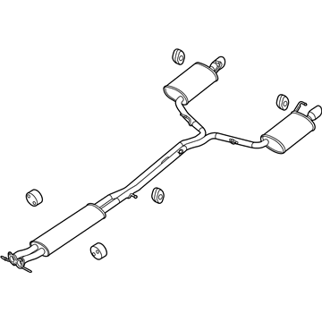 DP5Z-5230-K Ford Muffler Assembly - Centre And Rear Illustration 1 of 1