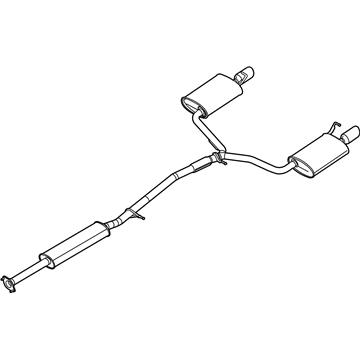 Lincoln AE9Z-5230-A Muffler And Pipe Assembly - Rear