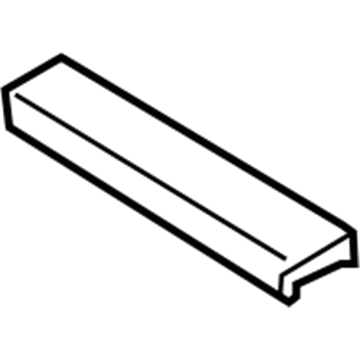 9L3Z-9941018-AA Ford Molding Extension, Carbon Black, Passenger Side Illustration 1 of 1