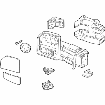 FL3Z-17682-AC Ford Mirror, Front Passenger Side Illustration 1 of 1