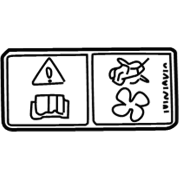 Ford XW4Z-8653-BA Decal - Radiator Fan Warning