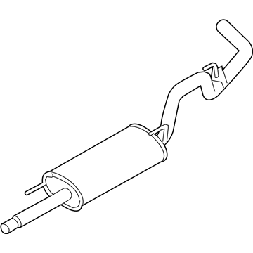 Ford BL3Z-5230-B Muffler And Pipe Assembly - Rear