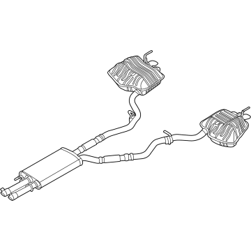 Ford L1MZ-5230-D Muffler Assembly - Centre And Rear