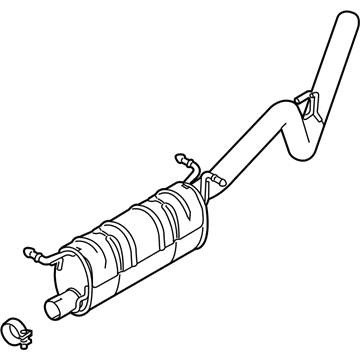 Ford BC3Z-5230-K Muffler And Pipe Assembly - Rear