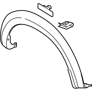 HL3Z-9929164-AA Ford Wheel Opening Molding, Rear Passenger Side Illustration 1 of 1
