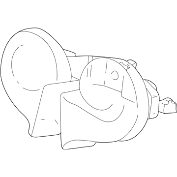 Ford XW4Z-13832-AA Horn And Bracket Assembly