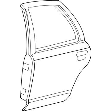 Mercury 3W7Z-5424630-AA Door Assembly - Rear Less Hinges