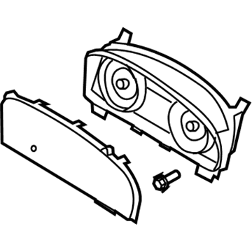 Ford 9T4Z-10849-AA Instrument Cluster, Black 9T4Z-10849-AA Ford Instrument Cluster, Black Illustration 1 of 1