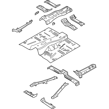 Ford MB3Z-5811160-A Pan Assembly - Floor Front