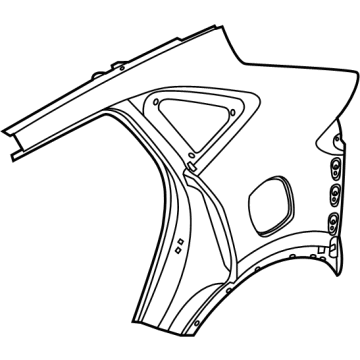 Ford LJ6Z-78278A92-A Panel - Quarter - Outer