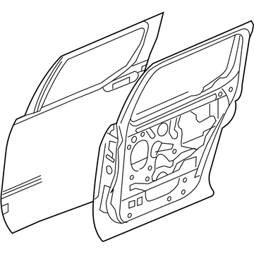 Ford 7A2Z-7824631-A Door Assembly - Rear Less Hinges