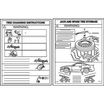 Ford 5R3Z-17A083-AA Decal - Jack Operation