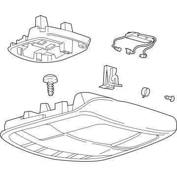 ML3Z-18519A70-ECP Ford Overhead Console, Black/Tan Illustration 1 of 1
