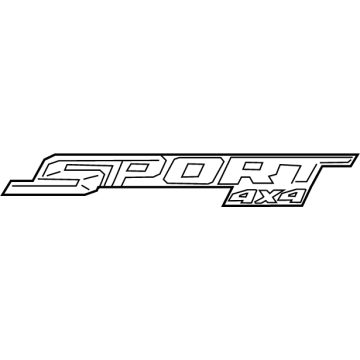 KB3Z-21290D12-JA Ford Decal, Rear Illustration 1 of 1