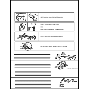 Ford BL3Z-17A083-A Decal - Jack Operation