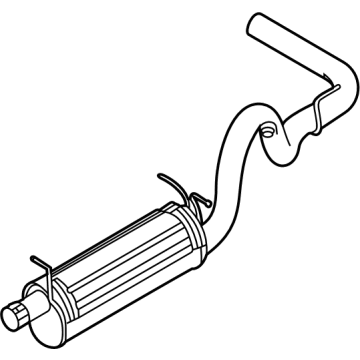 Ford 9C2Z-5230-D Muffler And Pipe Assembly - Rear