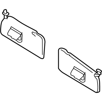 Ford 5L8Z-7804104-DAA Visor Assembly - Sun