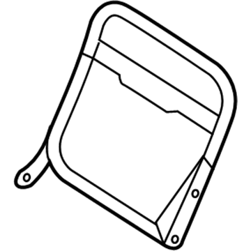 Ford FL1Z-7861019-D Seat Back Frame, Front Driver Side FL1Z-7861019-D Ford Seat Back Frame, Front Driver Side Illustration 1 of 1