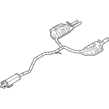 Ford 9E5Z-5230-F Muffler Assembly - Centre And Rear