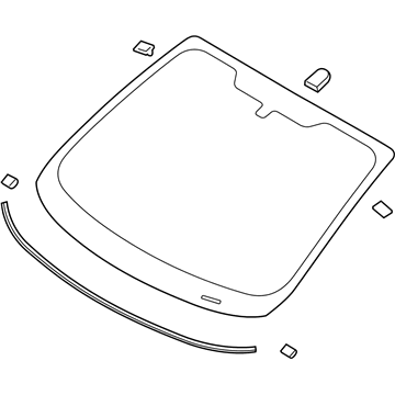 Ford D2BZ-5403100-D Glass - Windscreen