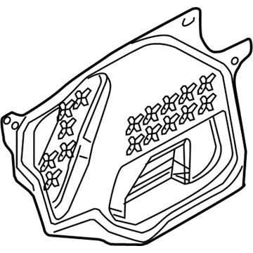 Ford AE9Z-74237A04-A Water Shield, Passenger Side AE9Z-74237A04-A Ford Water Shield, Passenger Side Illustration 1 of 1