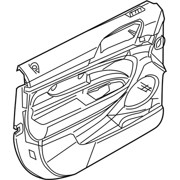 AE9Z-7423943-FA Ford Door Trim Panel, Charcoal, Driver Side Illustration 1 of 1