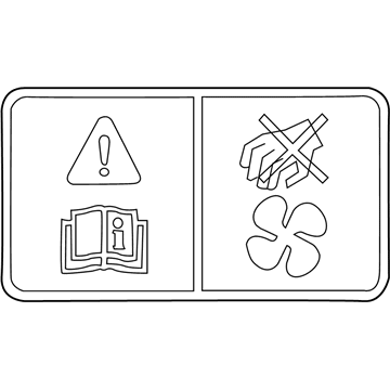 Ford XW4Z-8653-BA Decal - Radiator Fan Warning