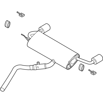 Ford PZ1Z-5A289-B Muffler Assembly - Rear