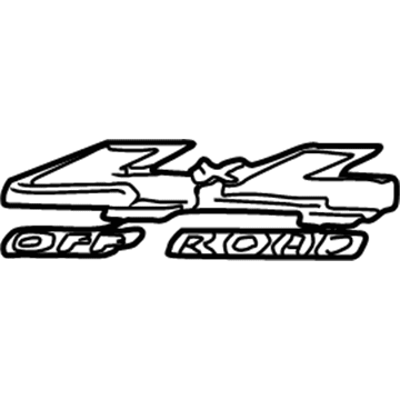 Ford F65Z-9925622-B Decal, Silver, Rear F65Z-9925622-B Ford Decal, Silver, Rear Illustration 1 of 1