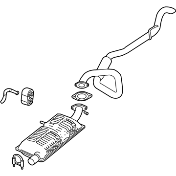Mercury 6W7Z-5230-BB Muffler Assembly - Front