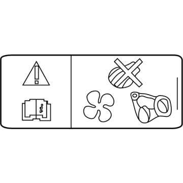 Ford HU5Z-8653-A Decal - Radiator Fan Warning