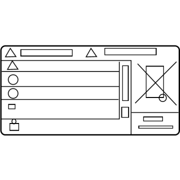 Ford LU5Z-5400014-A Warning Label LU5Z-5400014-A Ford Warning Label Illustration 1 of 1