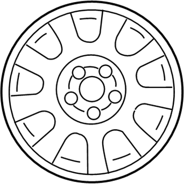 Ford 6W3Z-1007-BA Wheel, Alloy 6W3Z-1007-BA Ford Wheel, Alloy Illustration 1 of 1