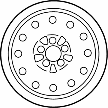 3W7Z-1007-EA Ford Wheel, Steel Illustration 1 of 1