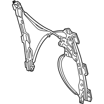Lincoln HS7Z-5423208-A Regulator - Window - Less Motor